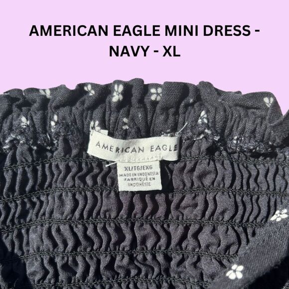 AMERICAN EAGLE MINI DRESS - NAVY - XL - Picture 3 of 3